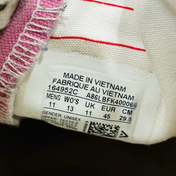 Converse Canvas Chuck Taylor All Star 70 Low Top Pink US Mens 11 Shoes Retro - Picture 11 of 12